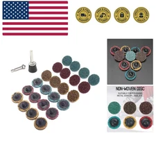 25Pcs 1 inch Quick Change Sanding Discs Set, Fine Medium Coarse Grit Roll Loc...