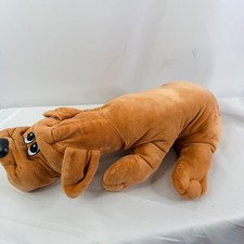 Vintage Pound Puppies Plush Dog Tan Brown Wrinkled Stuffed Animal Toy 20in