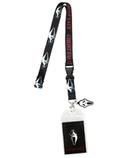 GhostFace Breakaway Lanyard With Rubber Charm And Clear ID Badge Holder