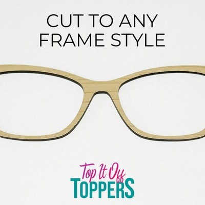 Wood Grain Design Eyewear Topper - Available in Any Pair Compatible Frame Style
