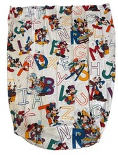 Vintage Disney Mickey Mouse Alphabet Crib Sheet Dundee Made in USA ABC Print