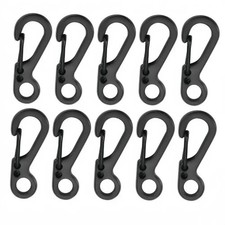 10Pcs Mini Carabiner Clip Metal Snap Hooks Paracord Keychain Backpack Bottle UK