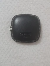 RARE VTG Authentic 80s COACH Leather Mini Tape Measure Retractable 60" Black