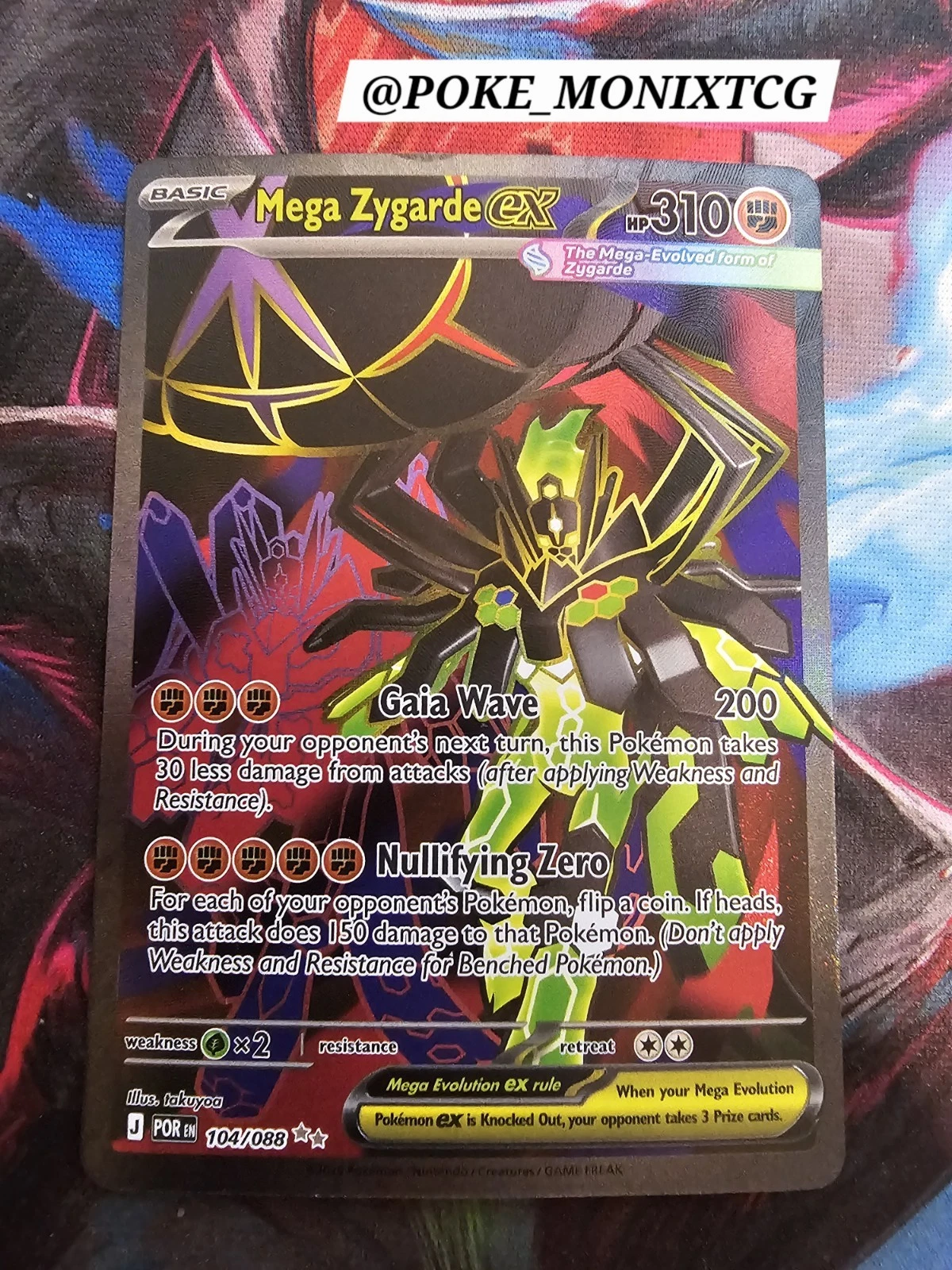 MEGA ZYGARDE EX 104/088 ME03 PERFECT ORDER ULTRA RARE LP