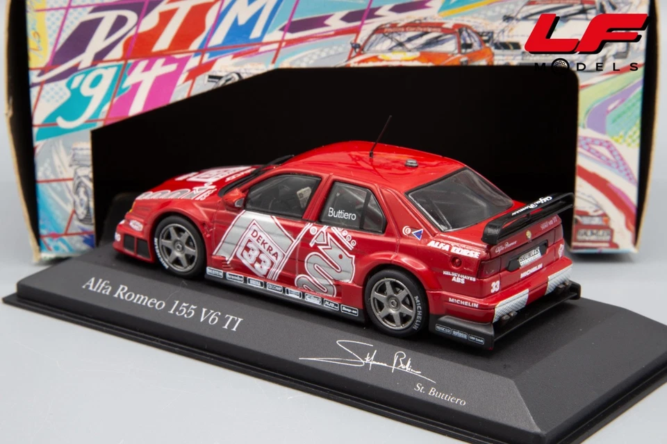 1:43 Alfa Romeo 155 V6 TI 1994 Buttiero - Minichamps - Immagine 2 di 3