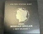 2021 New Orleans Mint Uncirculated Morgan Silver Dollar $1 in OGP w/ COA #218
