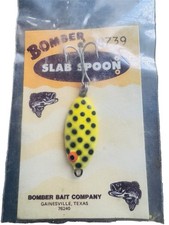 New VTG Bomber Slab Spoon #8739 Combination Jig Lure and Spoon USA Made Bait Co
