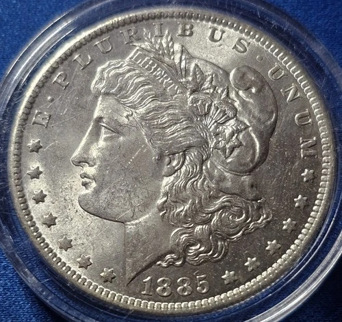 A 1885 O Morgan Silver Dollar $1 Coin - Choice BU! Flashy!!!!!