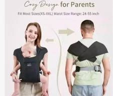 MOMTORY Newborn Carrier, Baby Carrier, Cozy Baby Wraps Carrier, with Hook&Loop