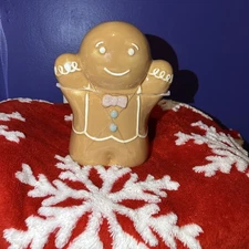 10 Strawberry Street Cute Christmas Gingerbread Man  Canister