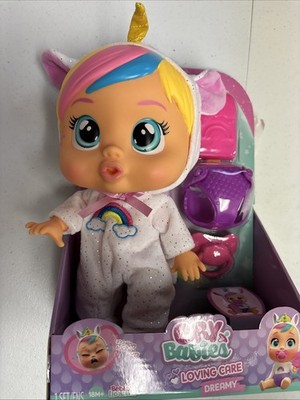 NEW Cry Babies Loving Care Dreamy Baby Doll Rainbow Unicorn Cries Real Tears