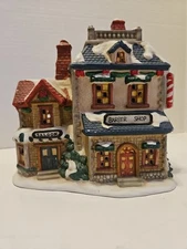 Mervyns Village Square Christmas Village Barber Shop Saloon 1998