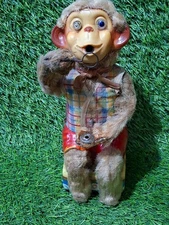 Alps Monkey making bubbles - battery operated - Japon