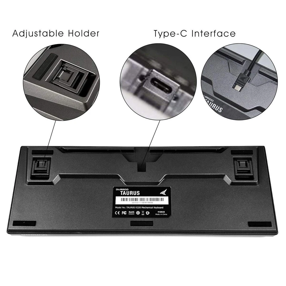 Gaming Mechanical Keyboard with Cherry MX Silent Red Switches - 104 Key - Dou... - Image 3 of 4