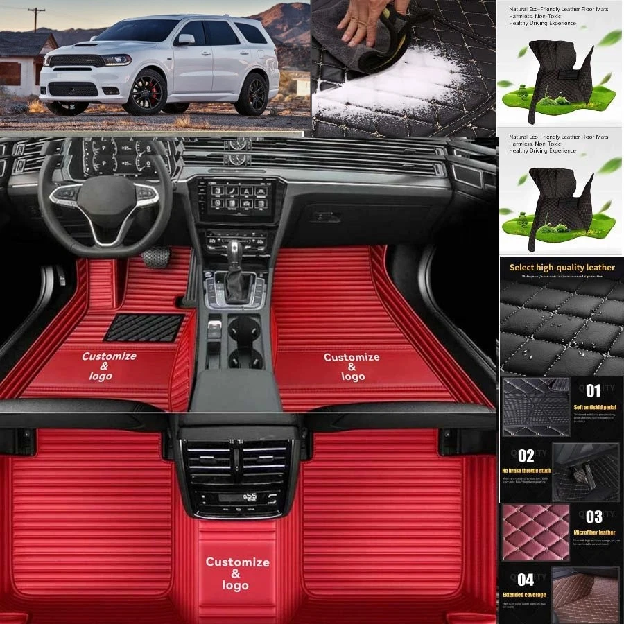 For Dodge Durango Car Floor Mats Luxury Waterproof Liners Carpets Cargo Custom - Image 4 of 4