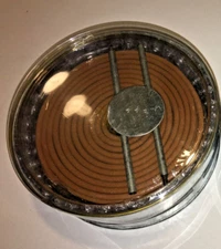 new Red Egg Brand spiral Incense Outdoor indoor metal burner natural cedar 6"