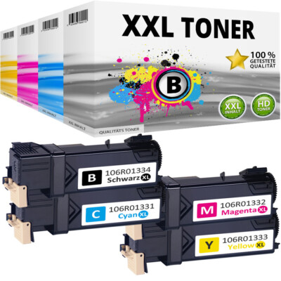 XXL TONER Patronen für Xerox Phaser 6125 6125 N 6125 V N Spar-Set 106-