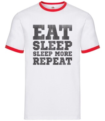 Eat Sleep Schlaf Mehr Repeat - Herren Ringer - Sleeping Lustig Teenager Müde