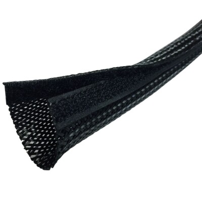  1.25'' Side Entry Cable Wrap Braided Sleeving - 10 Feet - Electriduct