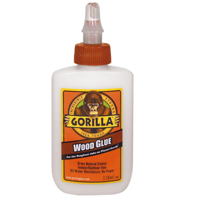 Gorilla Wood Glue Starker Holzkleber / PVA Wasserfest Mehrzweck Holz Leim 118ml