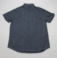 Grizzly Mountain Men's Shirt Large Gray Button up Casual Hiking Outdoor