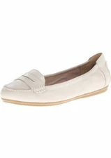 Easy Spirit Women's e360 Leather Comfort Loafer Shoes Off White Cream Ivory
