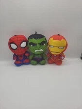 Marvel Super Heros Iron Man, Hulk, & SpiderMan Plush By Good Stuff 