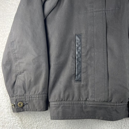Cole Haan Canvas Baumwollmantel Lammfellbesatz Herren Größe XL Truckerjacke - Bild 4 von 13