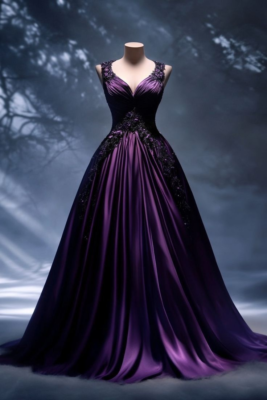 purple gothic bridesmaid dresses Gothic Victorian Purple Bridal Ensemble - Corset Wedding Dress - Steampunk Prom Dress