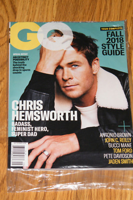 GQ Magazine Chris Hemsworth September 2018 FALL STYLE GUIDE Sperm Counts NEW!