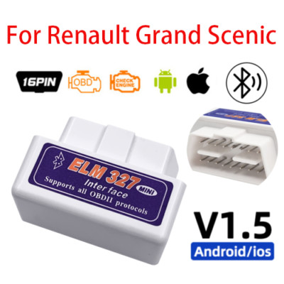 OBD2 ELM 327 Auto Scanner Werkzeug Android IOS Fehlercode BT Leser passt Grand Scénic