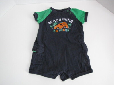 Carters Beach Bums One Piece Romper Size 6 Months