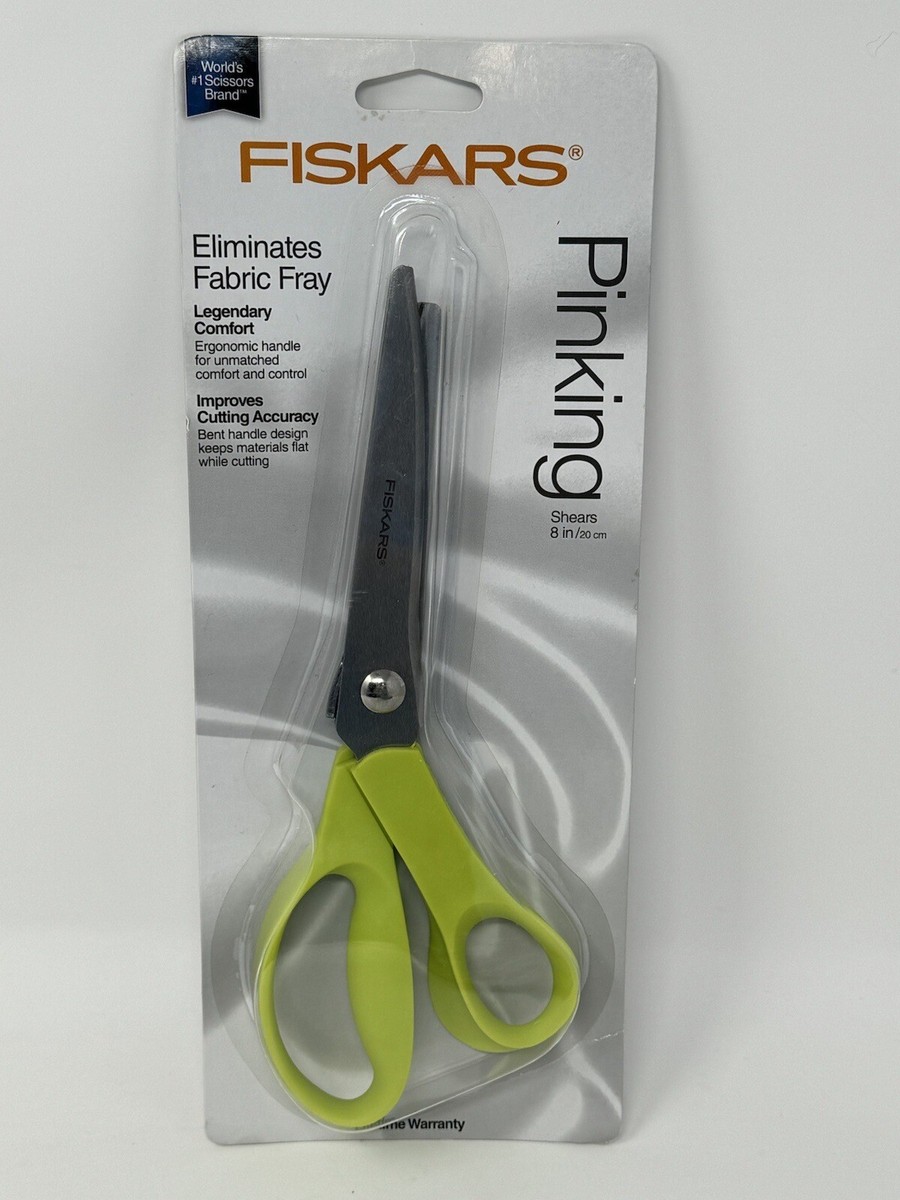 その他 cane New FISKARS Pinking Shears 8 INCH 20cm Comfort Handle Lime Green