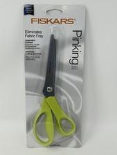 New FISKARS Pinking Shears 8 INCH 20cm Comfort Handle Lime Green