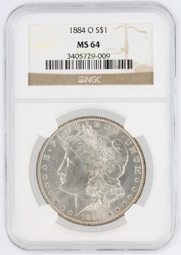 1884-O Morgan Silver Dollar NGC MS64 S$1 New Orleans Minted No Reserve