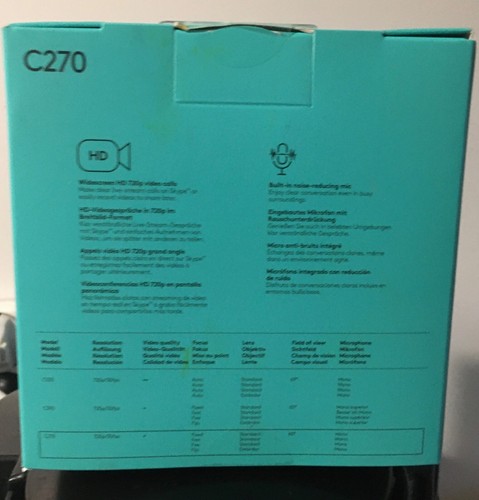 Webcam Logitech HD C270 Microphone intégré Appels vidéo 720p HD new & scealed - Photo 3/6