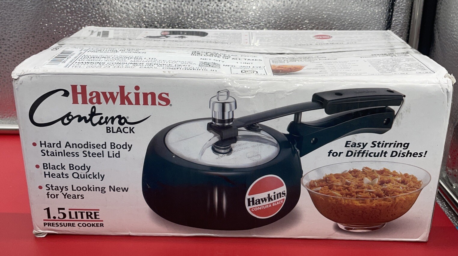 NEW Hawkins CB15 Hard Anodized Pressure Cooker, 1.5 - 5 Liter, Contura Black