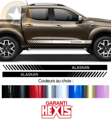 2 X UNTERBODENSTREIFEN FÜR RENAULT ALASKAN 4x4 AUFKLEBER STICKER BD500-26