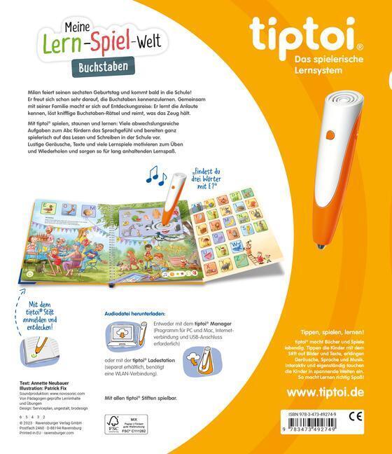 Thumbnail - Tiptoi® Meine Lern-spiel-welt - Buchstaben | Annette Neubauer |