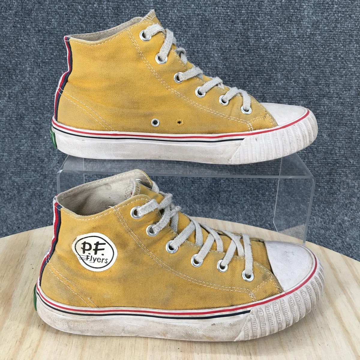 PF Flyers Shoes Youth 3 P Comfort Sneakers Hi Top 6852910 Yellow