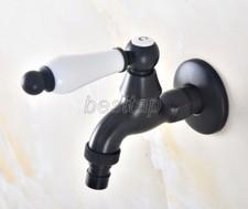 Grifo de lavadora con mango de cerámica de bronce frotado con aceite/grifo de agua de jardín sav342