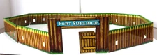 Vintage Tin Fort Superior Western Playset Fencing T. Cohn 1950s