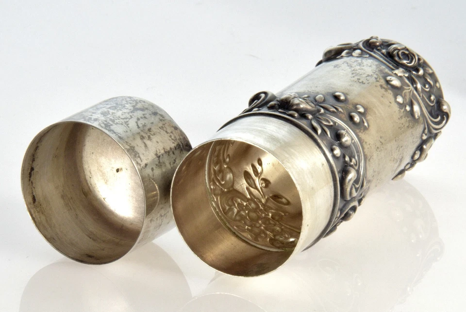 ANTIGUO FRASCO TOCADOR VICTORIANO GORHAM ESTERLINA REPUJADORA C.1890 Foto 3 de 4