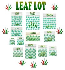 100 GREEN LEAF LOT APPLE MINI ZIP 2.5 3.0mil BAGGIES 1034 TO 2020