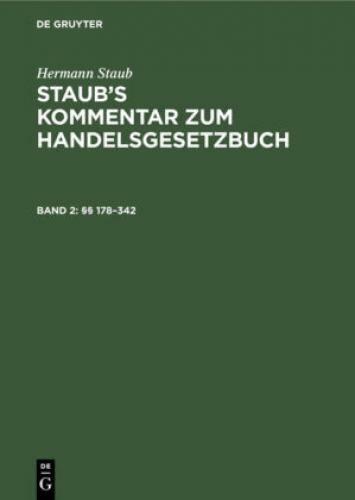 Thumbnail - §§ 178-342 (zitiermethode: Staub-pinner) 6746