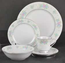 5 Pc Place Setting China Garden Prestige China Jian Shiang EUC