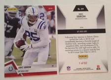 2018 Panini Instant AFC Playoffs Red Version #/82 Made COLTS - Eric Ebron