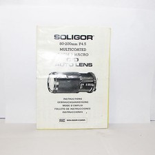 Used Soligor 80-200mm F/4.5 lens Instruction Manual Guide Japan O31244