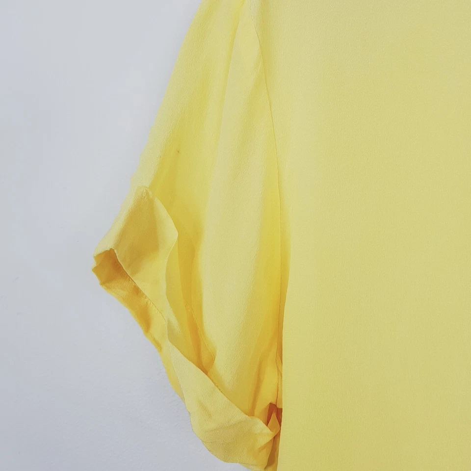 [PATRIZIA PEPE] Blusa Top Mujer Seda Amarilla | Talla IT 40 o AU 8 / US 4 Foto 4 de 4