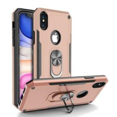 For iPhone X/XS/XR/XS Max Shockproof Magnetic Kickstand Ring Stand Case Cover